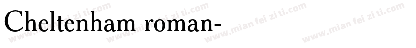 Cheltenham roman字体转换